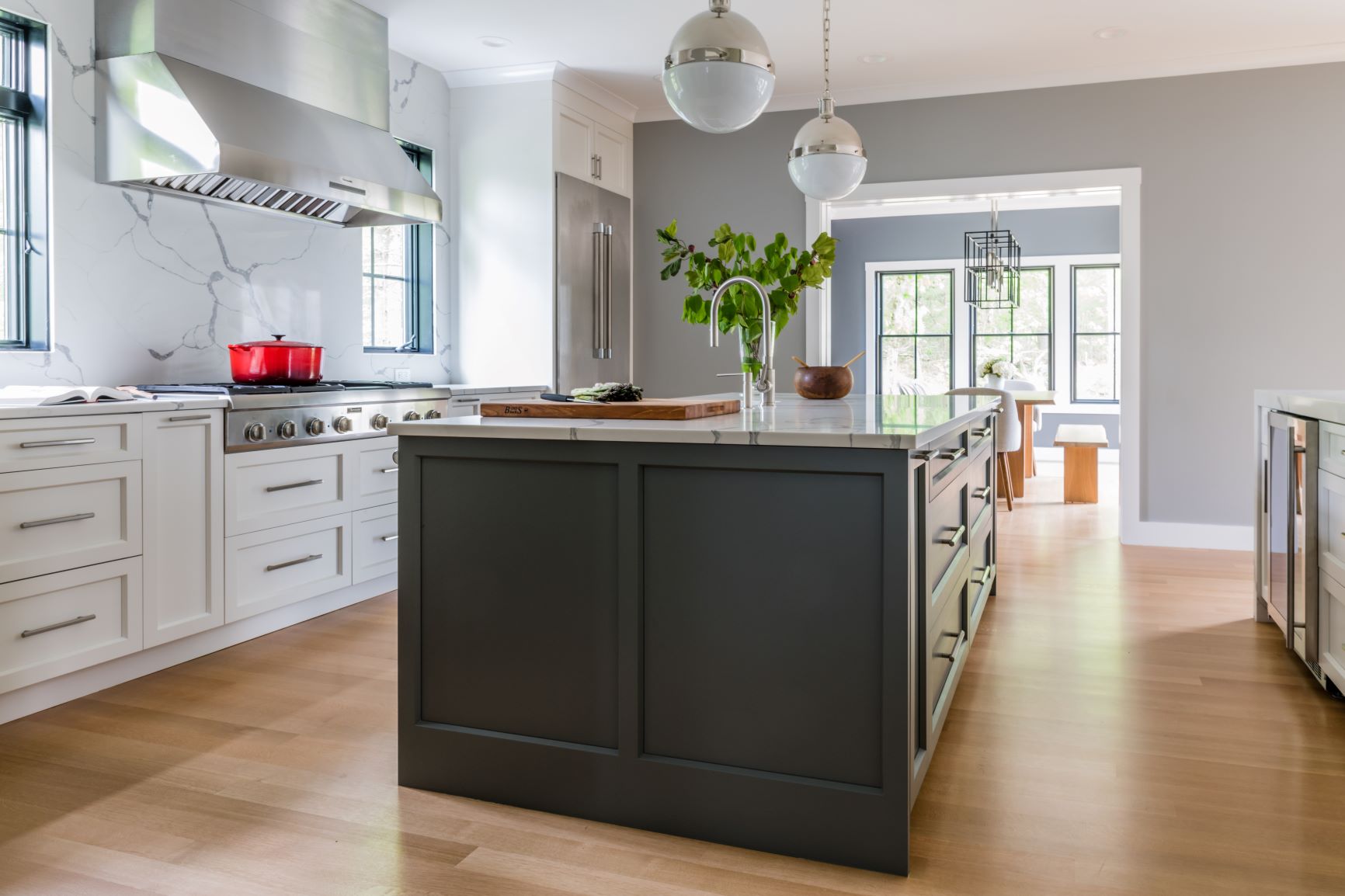 gray kitchen cabinets