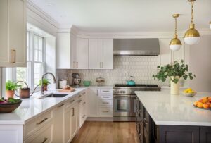 two tone kitchen