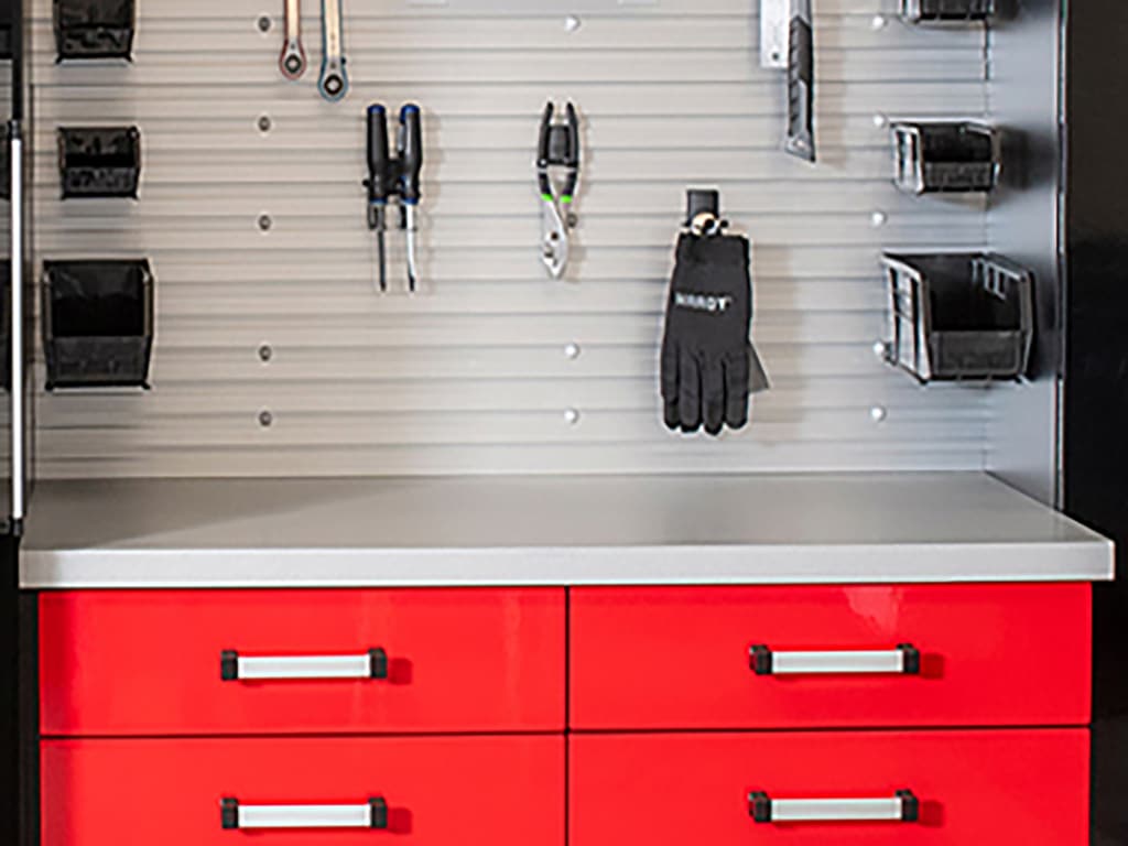 Laminate countertop in garage