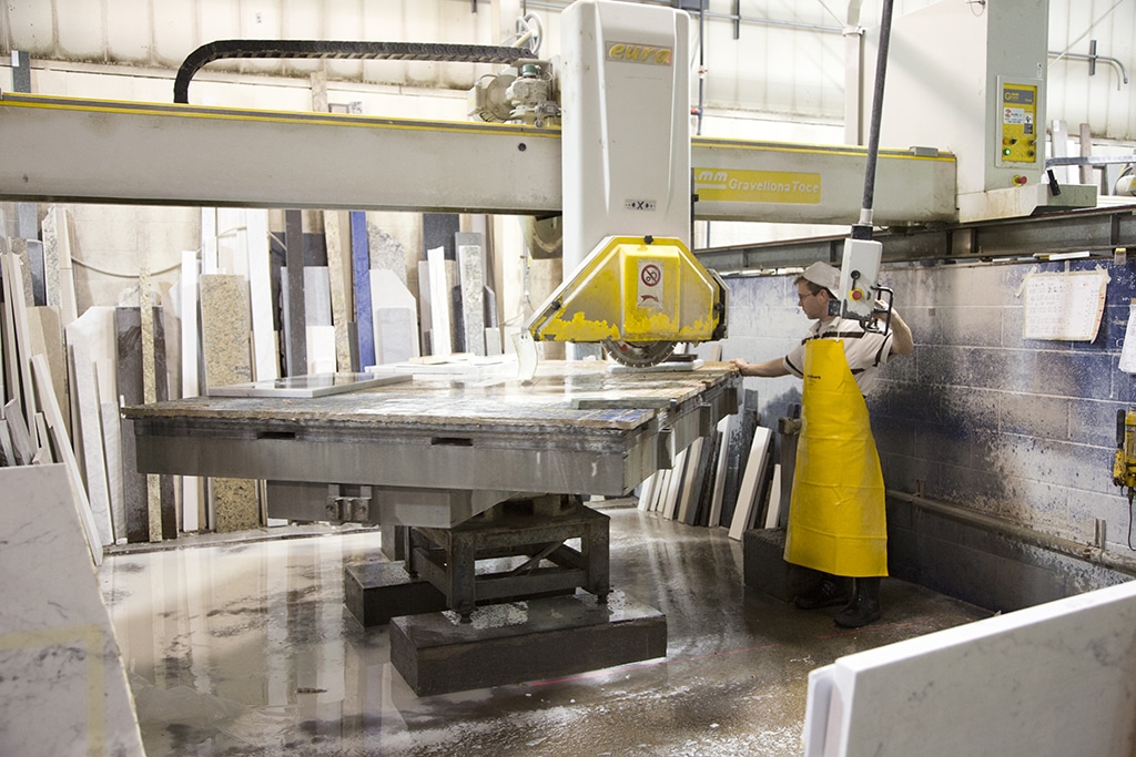 stone fabrication in factory