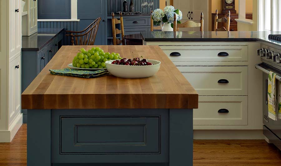 Butcher Block Countertops in a kitchen