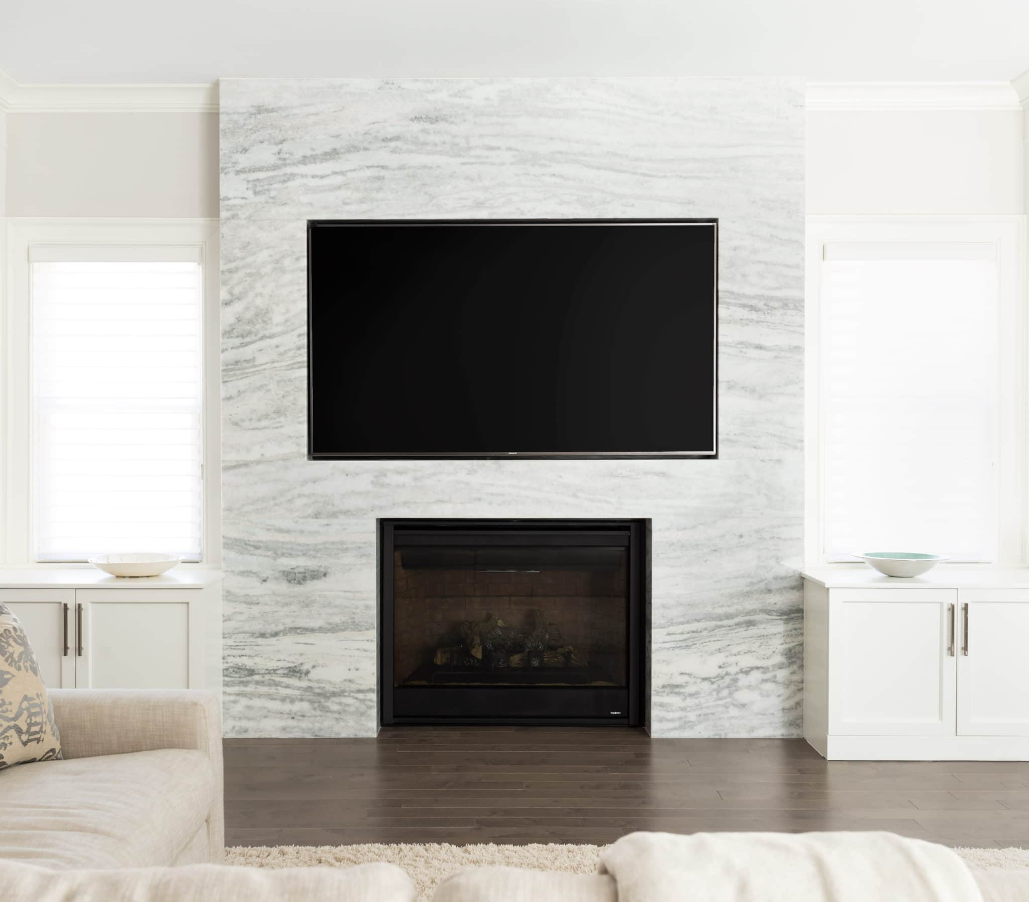 quartzite fireplace