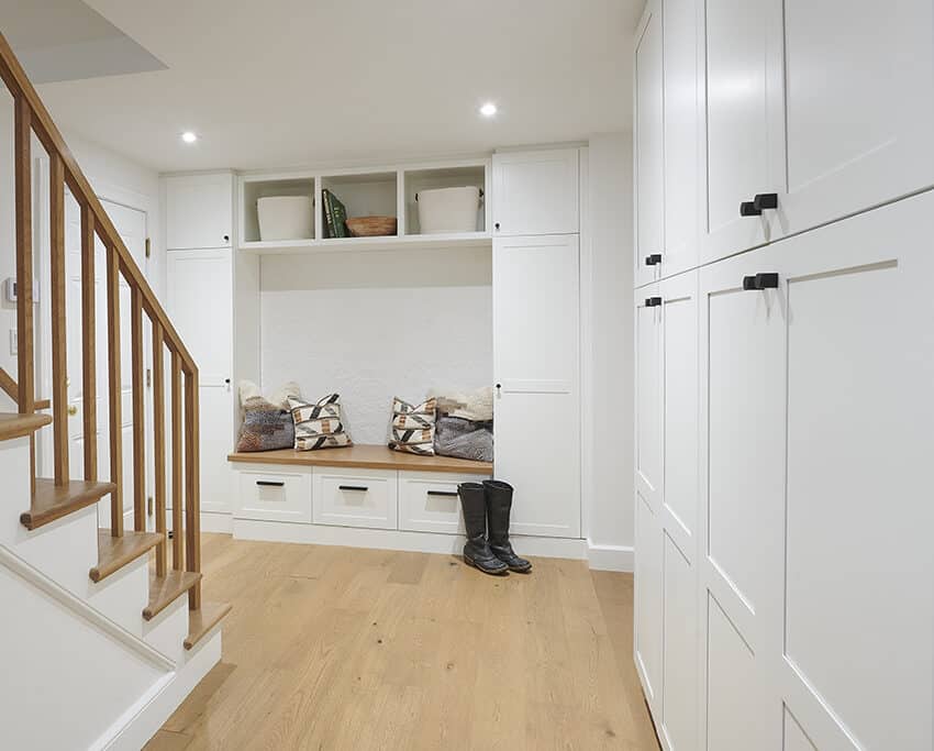White & Wood Mudroom
